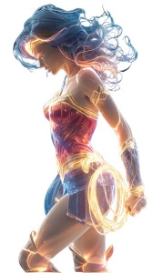 Anime Wonder Woman Vinyl Car Decal Sticker – Waterproof & UV-Resistant 