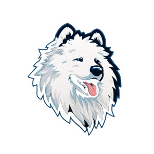 Samoyed Logo Vinyl Car Decal Sticker – Waterproof & UV-Resistant 