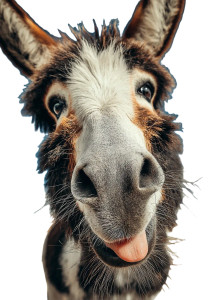 Happy Donkey Vinyl Car Decal Sticker – Waterproof & UV-Resistant 