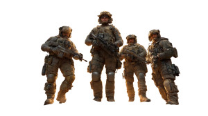 Military Soldiers Standoff Vinyl Car Decal Sticker – Waterproof & UV-Resistant 