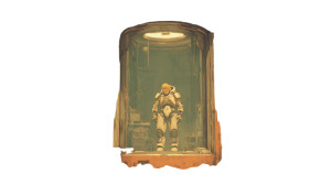 Sleeping Golden Robot Vinyl Car Decal Sticker – Waterproof & UV-Resistant 