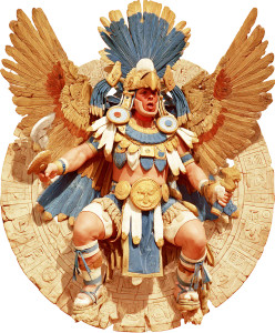 Ancient Aztec Illustration Vinyl Car Decal Sticker – Waterproof & UV-Resistant 