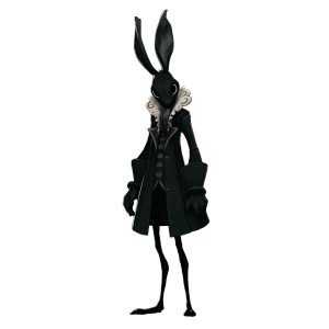 Noble Black Rabbit Vinyl Car Decal Sticker – Waterproof & UV-Resistant 