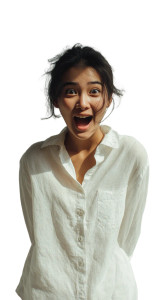 Excited Japanese Girl Vinyl Car Decal Sticker – Waterproof & UV-Resistant 