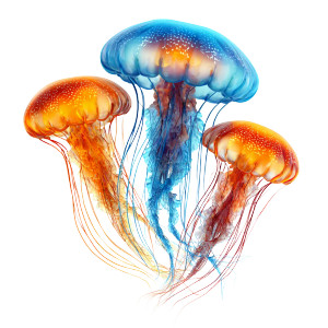 Colourful Jellyfish Bundle Vinyl Car Decal Sticker – Waterproof & UV-Resistant 