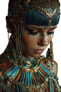 Cyberpunk Cleopatra Vinyl Car Decal Sticker – Waterproof & UV-Resistant 