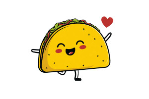 Kawaii Taco Cartoon Vinyl Car Decal Sticker – Waterproof & UV-Resistant Kawaii Taco Cartoon Vinyl Car Decal Sticker – Waterproof & UV-Resistant