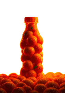 Orange Juice Bottle Vinyl Car Decal Sticker – Waterproof & UV-Resistant 