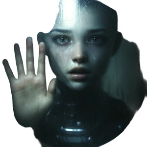 Cryogenic Alien Humanoid Vinyl Car Decal Sticker – Waterproof & UV-Resistant 