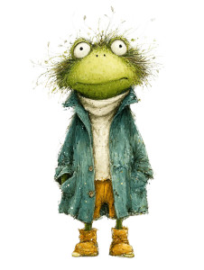 Cartoon Frog V5 Vinyl Car Decal Sticker – Waterproof & UV-Resistant 