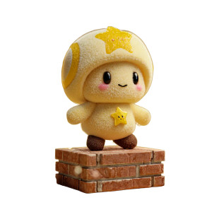 Star Mushroom Mascot Vinyl Car Decal Sticker – Waterproof & UV-Resistant 