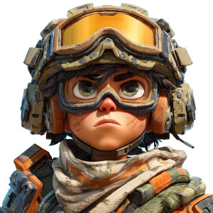 Futuristic Desert Warrior V4 Vinyl Car Decal Sticker – Waterproof & UV-Resistant 