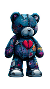 Cyberpunk Teddy Bear V2 Vinyl Car Decal Sticker – Waterproof & UV-Resistant Cyberpunk Teddy Bear V2 Vinyl Car Decal Sticker – Waterproof & UV-Resistant