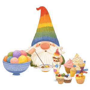 Adorable Gnome V4 Vinyl Car Decal Sticker – Waterproof & UV-Resistant 