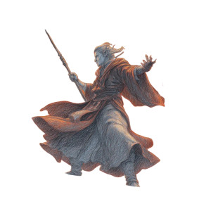 Elf Wizard Battle Vinyl Car Decal Sticker – Waterproof & UV-Resistant 