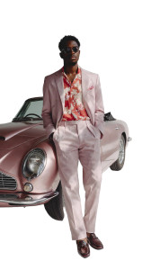 Elegant Mauve Suit Vinyl Car Decal Sticker – Waterproof & UV-Resistant 