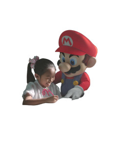 Child With Mario Vinyl Car Decal Sticker – Waterproof & UV-Resistant 