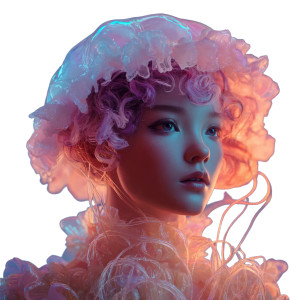 Ethereal Robot Woman Vinyl Car Decal Sticker – Waterproof & UV-Resistant 