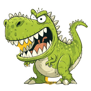 Groovy Tarbosaurus Dino Vinyl Car Decal Sticker – Waterproof & UV-Resistant 