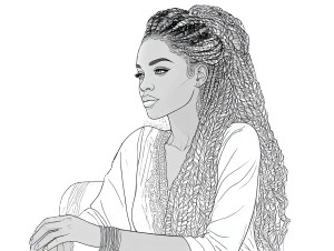 African Female Coloring Vinyl Car Decal Sticker – Waterproof & UV-Resistant African Female Coloring Vinyl Car Decal Sticker – Waterproof & UV-Resistant