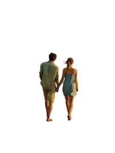 Couple At Sunset V13 Vinyl Car Decal Sticker – Waterproof & UV-Resistant 