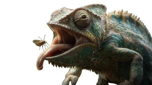 Chameleon With Tongue Vinyl Car Decal Sticker – Waterproof & UV-Resistant 