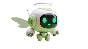Flying Robot Companion V2 Vinyl Car Decal Sticker – Waterproof & UV-Resistant 