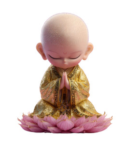 Baby Monk Prayer Vinyl Car Decal Sticker – Waterproof & UV-Resistant Baby Monk Prayer Vinyl Car Decal Sticker – Waterproof & UV-Resistant