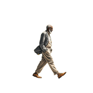 Confident Senior Walk Vinyl Car Decal Sticker – Waterproof & UV-Resistant 