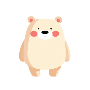 Cute Cartoon Bear V8 Vinyl Car Decal Sticker – Waterproof & UV-Resistant 