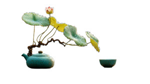 Lotus And Tea V2 Vinyl Car Decal Sticker – Waterproof & UV-Resistant 