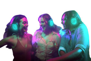 Silent Disco Dancers Vinyl Car Decal Sticker – Waterproof & UV-Resistant 