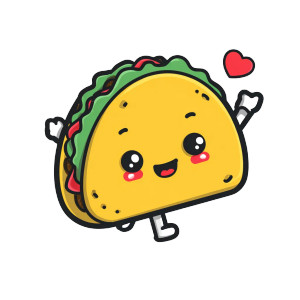 Kawaii Taco Cartoon V2 Vinyl Car Decal Sticker – Waterproof & UV-Resistant Kawaii Taco Cartoon V2 Vinyl Car Decal Sticker – Waterproof & UV-Resistant