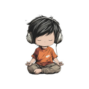 Chibi Boy Zen Vinyl Car Decal Sticker – Waterproof & UV-Resistant 