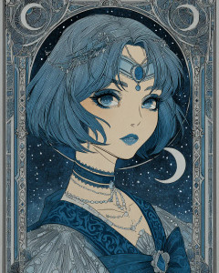 Sailor Mercury Tarot Vinyl Car Decal Sticker – Waterproof & UV-Resistant 
