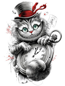 Cheshire Cat Tattoo Vinyl Car Decal Sticker – Waterproof & UV-Resistant 