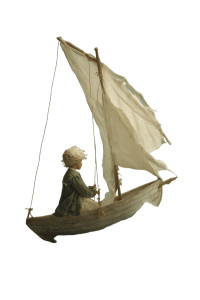 Boy Sailing Boat Vinyl Car Decal Sticker – Waterproof & UV-Resistant 