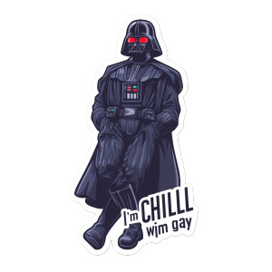 Chill Darth Vader V2 Vinyl Car Decal Sticker – Waterproof & UV-Resistant 