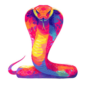 King Cobra Art Vinyl Car Decal Sticker – Waterproof & UV-Resistant 