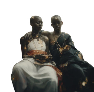 Futuristic African Couple V2 Vinyl Car Decal Sticker – Waterproof & UV-Resistant 