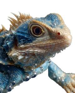 Renaissance Lizard Swimming Vinyl Car Decal Sticker – Waterproof & UV-Resistant 