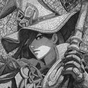 Mosaic White Mage Vinyl Car Decal Sticker – Waterproof & UV-Resistant 