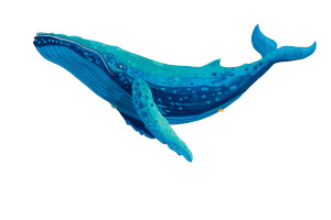 Giant Blue Whale Mural Vinyl Car Decal Sticker – Waterproof & UV-Resistant 