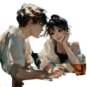 Cafe Summer Moment Vinyl Car Decal Sticker – Waterproof & UV-Resistant 