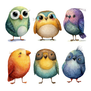 Whimsical Birds Vinyl Car Decal Sticker – Waterproof & UV-Resistant Whimsical Birds Vinyl Car Decal Sticker – Waterproof & UV-Resistant
