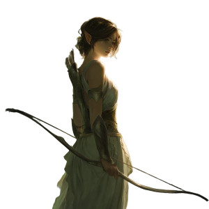 Elf Archer Portrait V2 Vinyl Car Decal Sticker – Waterproof & UV-Resistant 