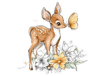Cute Deer Profile Vinyl Car Decal Sticker – Waterproof & UV-Resistant Cute Deer Profile Vinyl Car Decal Sticker – Waterproof & UV-Resistant