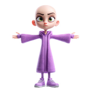 Bald Female Avatar Vinyl Car Decal Sticker – Waterproof & UV-Resistant 