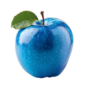 Blue Apple Vinyl Car Decal Sticker – Waterproof & UV-Resistant 