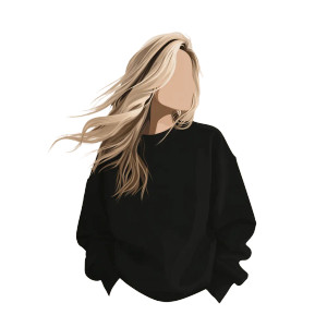 Faceless Blonde Girl Vinyl Car Decal Sticker – Waterproof & UV-Resistant 